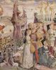 Francesco del Cossa: Fresken mit den Monatsdarstellungen Mrz, April, Mai im Palazzo Schifanoia, Szene: April[02]-Triumphzug der Venus, Detail